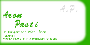 aron pasti business card