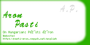 aron pasti business card